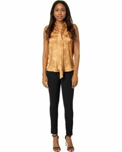 Calvin Klein Shirts & Tops Jacquard Sleeveless Tie Neck Blouse -Outlet Calvin Klein Store 61JOOnyqU5L. AC SR736920