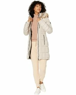Calvin Klein Coats & Outerwear Walker Puffer with Chest Zip and Faux Fur Trim