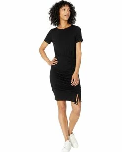 Calvin Klein Dresses Short Sleeve Blouson Dress with Ruched Detail