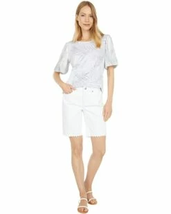 Calvin Klein Shirts & Tops Short Sleeve Printed Top w/ Pleated Sleeve Detail -Outlet Calvin Klein Store 61oydRLw JS. AC SR736920