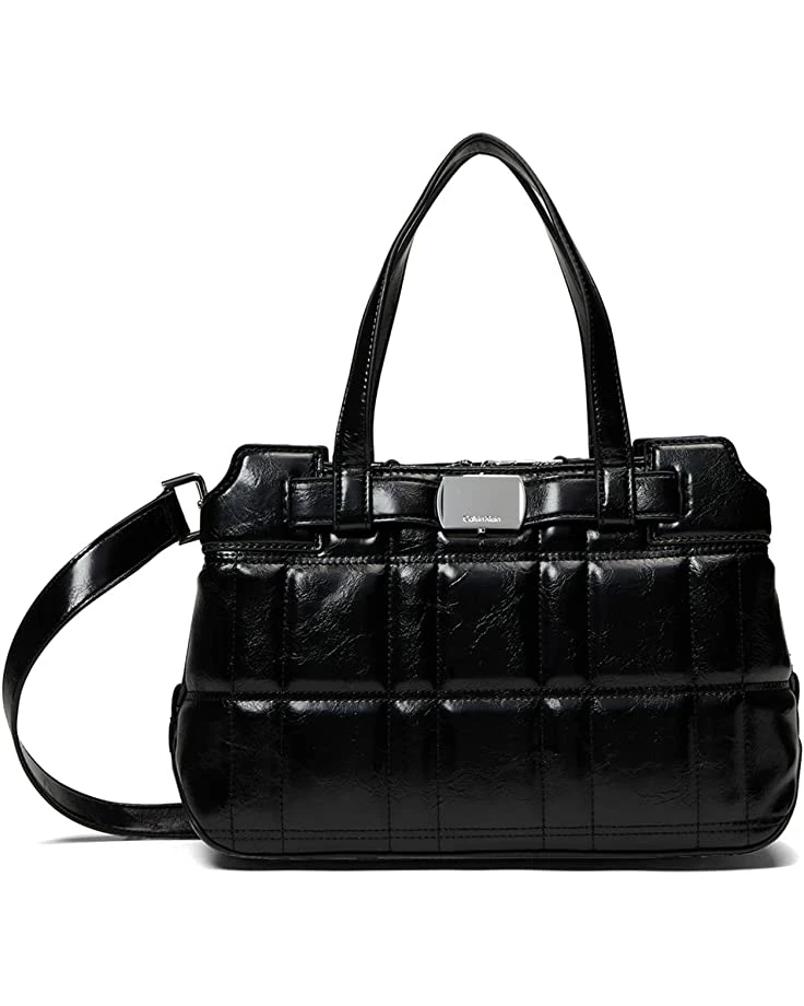 Calvin Klein Handbags Frankie Glazed Quilted Novelty Satchel 1 Calvin Klein Handbags Frankie Glazed Quilted Novelty Satchel