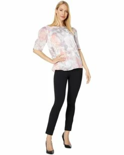Calvin Klein Shirts & Tops Floral Clipdot Short Sleeve Blouse -Outlet Calvin Klein Store 61v2zKWENWL. AC SR736920
