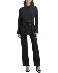 Calvin Klein Coats & Outerwear Long Jacket w/ PU Tie Belt -Outlet Calvin Klein Store 61vfo1nB7L. AC SR736920
