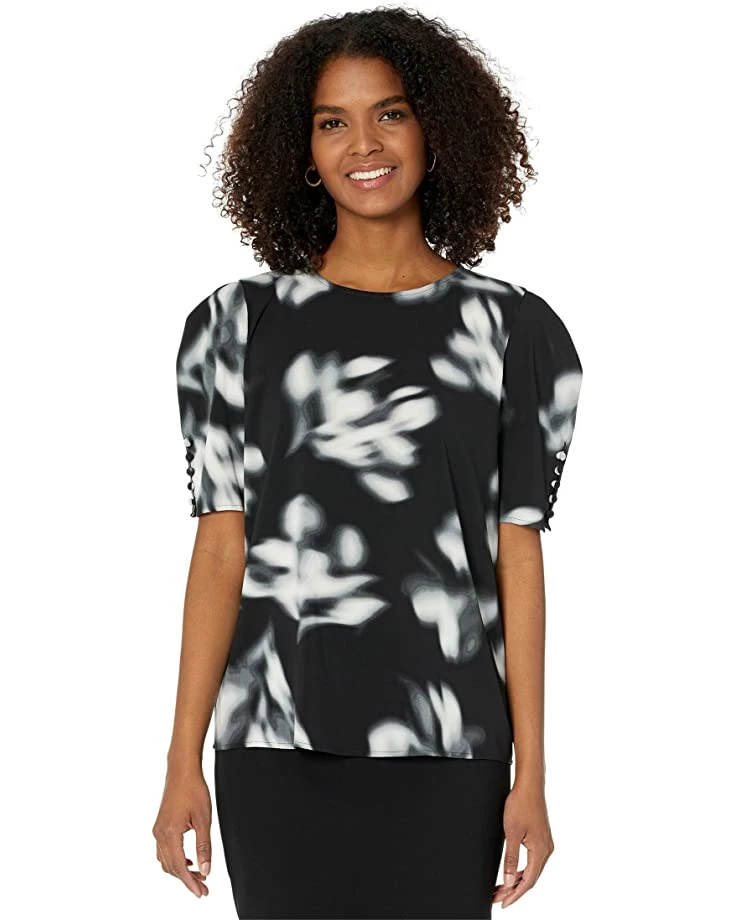 Calvin Klein Shirts & Tops Short Puff Sleeve Blouse 1 Calvin Klein Shirts & Tops Short Puff Sleeve Blouse