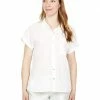 Calvin Klein Shirts & Tops Short Sleeve Button-Up Top w/ Collar