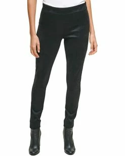 Calvin Klein Faux Suede Pants with Side Zip