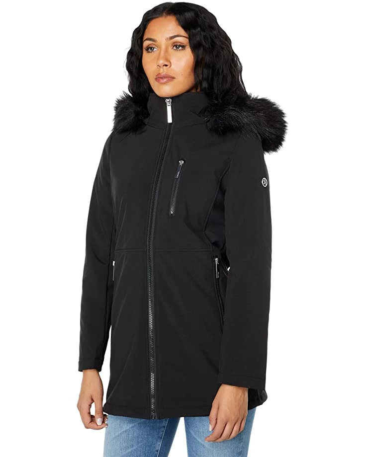 Calvin Klein Coats & Outerwear Hooded Jacket with Faux Fur Trim and Packable Bib Insert 1 Calvin Klein Coats & Outerwear Hooded Jacket with Faux Fur Trim and Packable Bib Insert