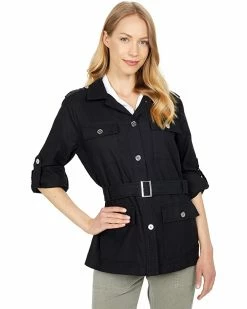 Calvin Klein Coats & Outerwear Button Front Jacket w/ Belt