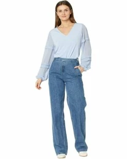 Calvin Klein Shirts & Tops V-Neck Blouse with Pleated Sleeves -Outlet Calvin Klein Store 71FGaxt51XL. AC SR736920