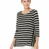 Calvin Klein Shirts & Tops Long Sleeve Striped Shirt w/ Split Angle Hem
