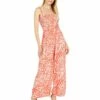 Calvin Klein Jumpsuits & Rompers Tropical Print Jumpsuit with Smocked Bodice