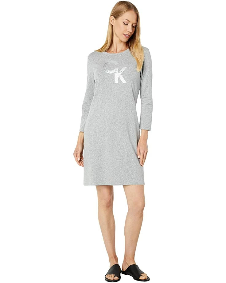 Calvin Klein Dresses Long Sleeve Logo Tee Dress 1 Calvin Klein Dresses Long Sleeve Logo Tee Dress