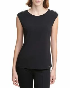 Calvin Klein Shirts & Tops Cap Sleeve Top with Shoulder Detail