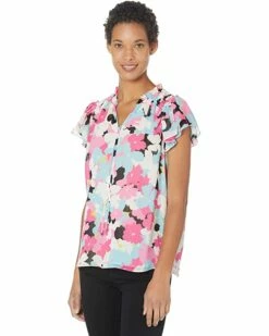 Calvin Klein Shirts & Tops Flutter Sleeve Blouse w/ Smocking