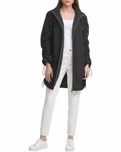 Calvin Klein Coats & Outerwear Long Jacket w/ Rouching and Belt -Outlet Calvin Klein Store 71WPYBYYtXL. AC SR736920