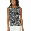 Calvin Klein Shirts & Tops Printed Sleeveless Pleat Neck Cami
