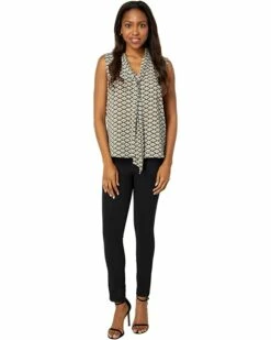 Calvin Klein Shirts & Tops Printed Sleeveless Tie Neck Top -Outlet Calvin Klein Store 71YhLYwS8pL. AC SR736920