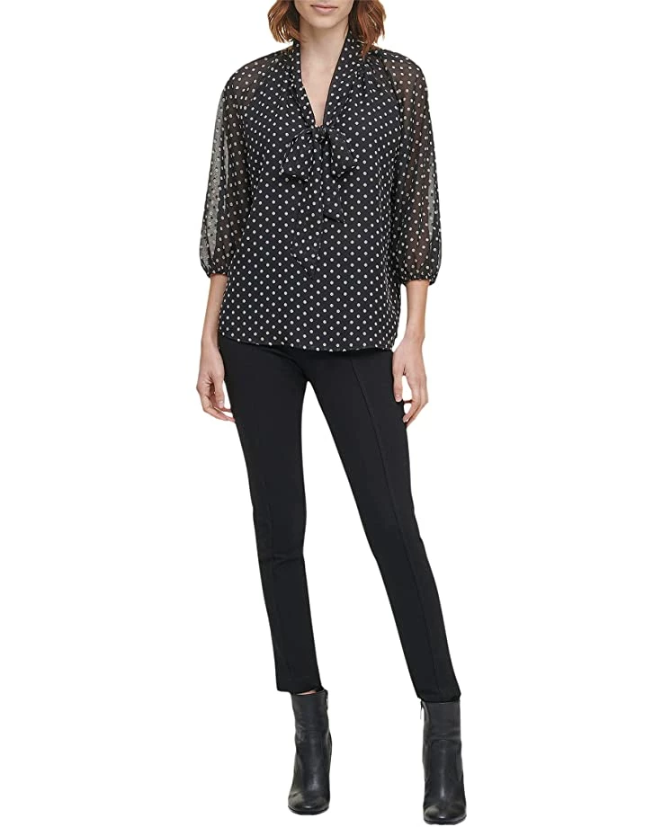 Calvin Klein Shirts & Tops Blouse with 3/4 Sleeve and Tie At Neck 1 Calvin Klein Shirts & Tops Blouse with 3/4 Sleeve and Tie At Neck