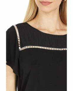 Calvin Klein Shirts & Tops Short Sleeve Blouse with Stitching Detail -Outlet Calvin Klein Store 71cn2F4j9ES. AC SR736920