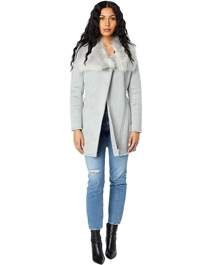Calvin Klein Coats & Outerwear Asymmetrical Faux Shearling Jacket With Faux Fur Trim 4 Calvin Klein Coats & Outerwear Asymmetrical Faux Shearling Jacket With Faux Fur Trim - Image 4