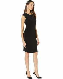 Calvin Klein Dresses Sleeveless Dress with Floral Applique -Outlet Calvin Klein Store 71lQijimGkL. AC SR736920