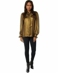 Calvin Klein Shirts & Tops Novelty Long Sleeve Tie Neck Blouse -Outlet Calvin Klein Store 71m IHRiSCL. AC SR736920