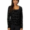 Calvin Klein Shirts & Tops Velvet Burnout 3/4 Sleeve Top