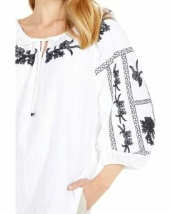Calvin Klein Shirts & Tops 3/4 Sleeve Blouse with Embroidery -Outlet Calvin Klein Store 71rX0nUax5S. AC SR736920