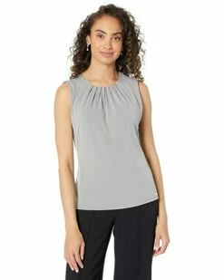 Calvin Klein Shirts & Tops Solid Sleeveless Pleat Neck Cami -Outlet Calvin Klein Store 71rfxKYPMOL. AC SR736920