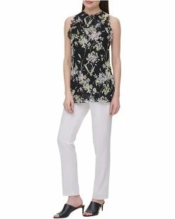 Calvin Klein Shirts & Tops Printed Ruffle Halter Top