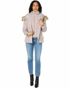 Calvin Klein Coats & Outerwear Short Faux Fur Trimmed Puffer with Bib -Outlet Calvin Klein Store 71slG6sYOcL. AC SR736920