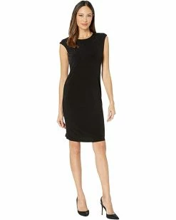 Calvin Klein Dresses Sleeveless Dress with Floral Applique