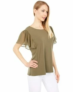 Calvin Klein Shirts & Tops Crew Neck Blouse w/ Chiffon Sleeve 7 Calvin Klein Shirts & Tops Crew Neck Blouse w/ Chiffon Sleeve -Outlet Calvin Klein Store 71x3A9NLDGL. AC SR736920