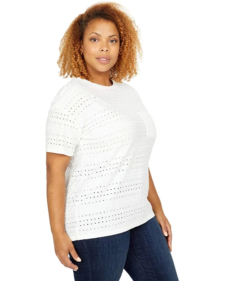 Calvin Klein Shirts & Tops Short Sleeve Eyelet Top w/ Pocket 4 Calvin Klein Shirts & Tops Short Sleeve Eyelet Top w/ Pocket - Image 4