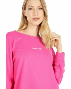 Calvin Klein Hoodies & Sweatshirts Long Sleeve Luxe Sweatshirt with Logo -Outlet Calvin Klein Store 812EseIZu7S. AC SR736920