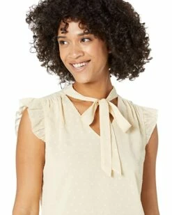 Calvin Klein Shirts & Tops Ruffle Cap Sleeve Tie Neck Blouse -Outlet Calvin Klein Store 818FgkO3CL. AC SR736920