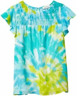 Calvin Klein Shirts & Tops Printed Smocked Yoke Blouse w/ Ruffle