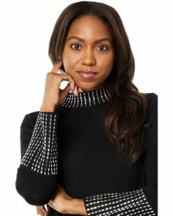 Calvin Klein Dresses Long Sleeve Sweaterdress with Sleeve and Neckline Detail -Outlet Calvin Klein Store 81EXmI6UKFL. AC SR736920