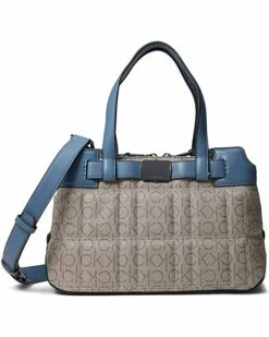 Calvin Klein Handbags Frankie Quilted Logo Satchel