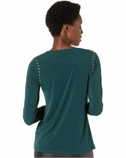 Calvin Klein Shirts & Tops Crew Neck with Stud Detail Top -Outlet Calvin Klein Store 81Mo1tGz PL. AC SR736920