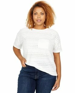 Calvin Klein Shirts & Tops Short Sleeve Eyelet Top w/ Pocket