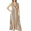 Calvin Klein Dresses Rayon Challis Snakeprint Maxi