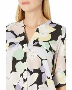Calvin Klein Shirts & Tops Printed Crew Neck Blouse with Roll Sleeve -Outlet Calvin Klein Store 81roqCA7 9L. AC SR736920