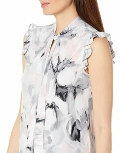 Calvin Klein Shirts & Tops Floral Ruffle Cap Sleeve Tie Neck -Outlet Calvin Klein Store 81wLM9IhTOL. AC SR736920