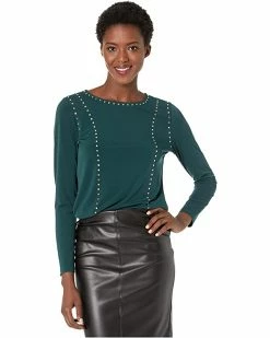 Calvin Klein Shirts & Tops Crew Neck with Stud Detail Top