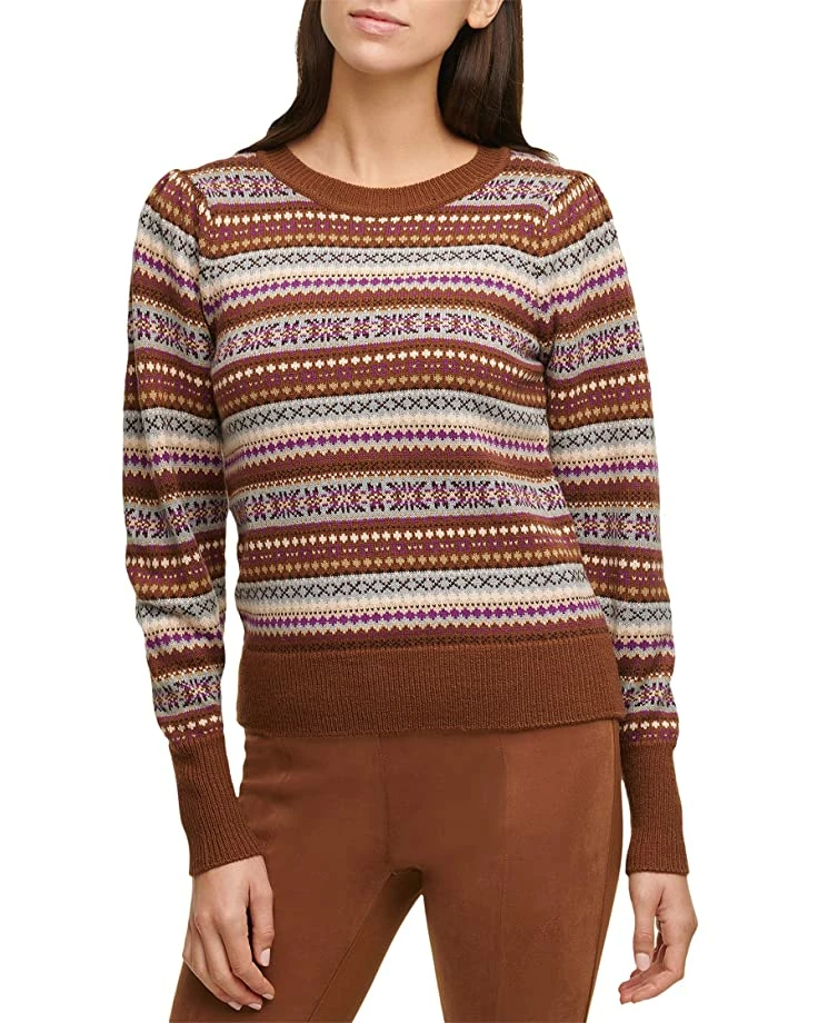 Calvin Klein Sweaters Fair Isle Crew Neck Sweater 1 Calvin Klein Sweaters Fair Isle Crew Neck Sweater