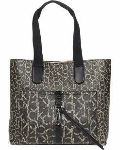 Calvin Klein Handbags Ensley Twin Print Python Tote